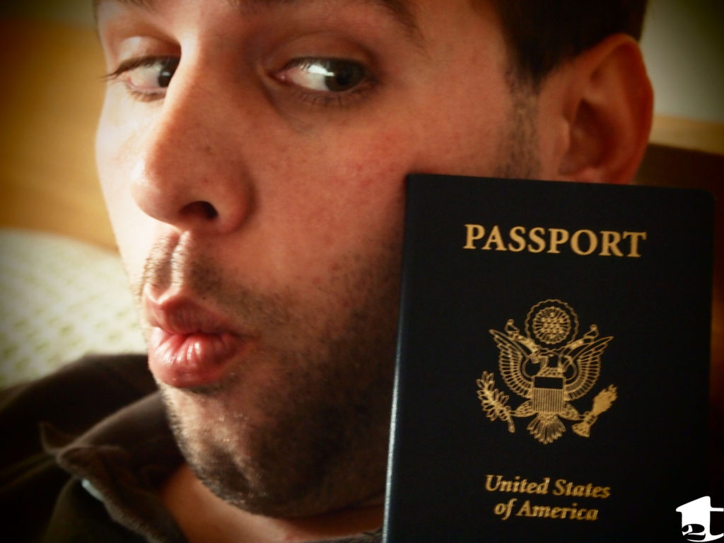 Mike with passport