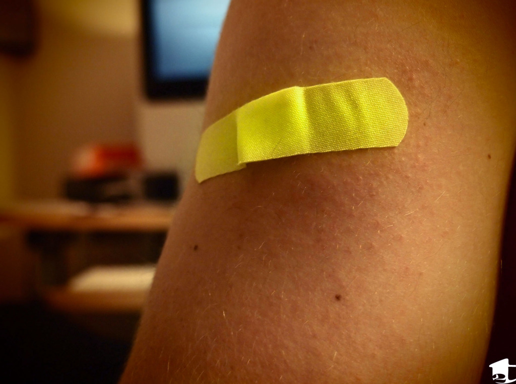 Mike's yellow fever bandaid