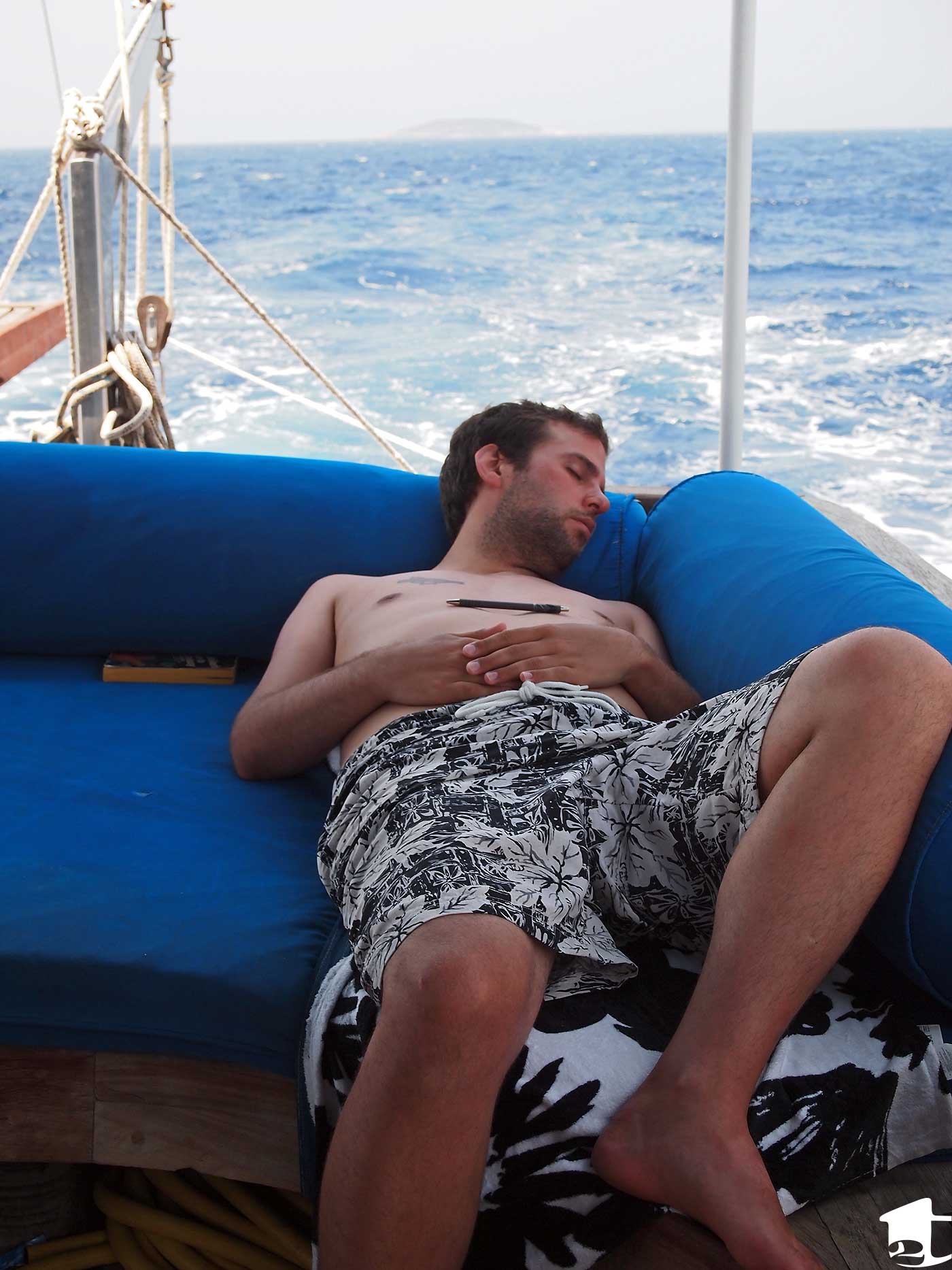 Mike Relaxing on a Boat in Turkey