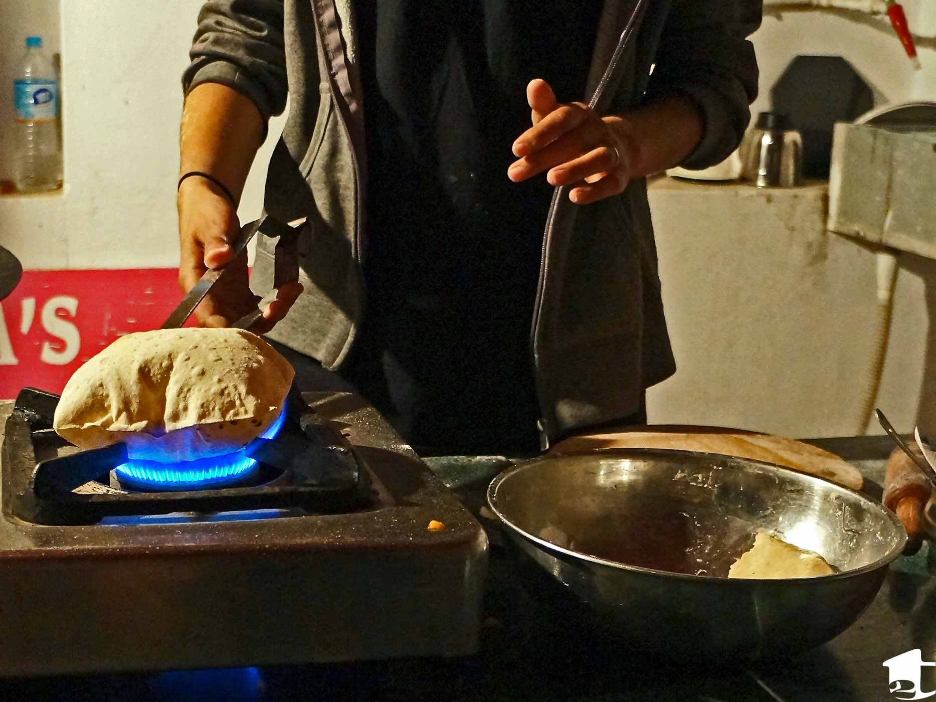 Chapati on an Open Flame