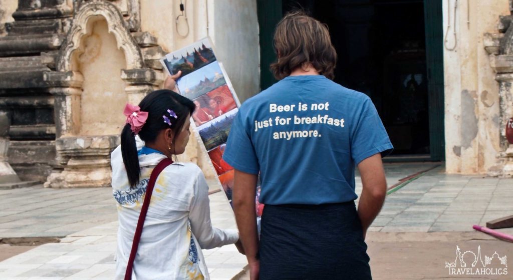 Postcard Seller in Bagan