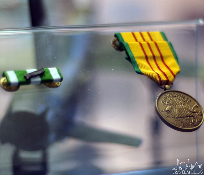 Republic of Vietnam Campaign Ribbon and Vietnam War Service Medal at the Steven F. Udvar-Hazy Center
