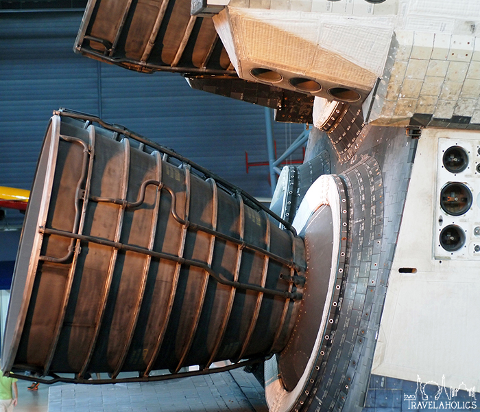 The space shuttle Discovery's thrusters at the Steven F. Udvar-Hazy Center