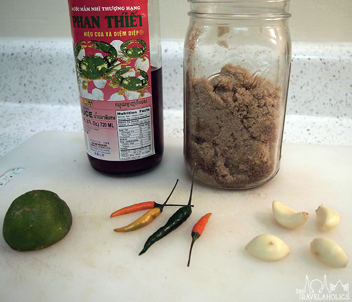 All the ingredients you need for Nuoc Cham.