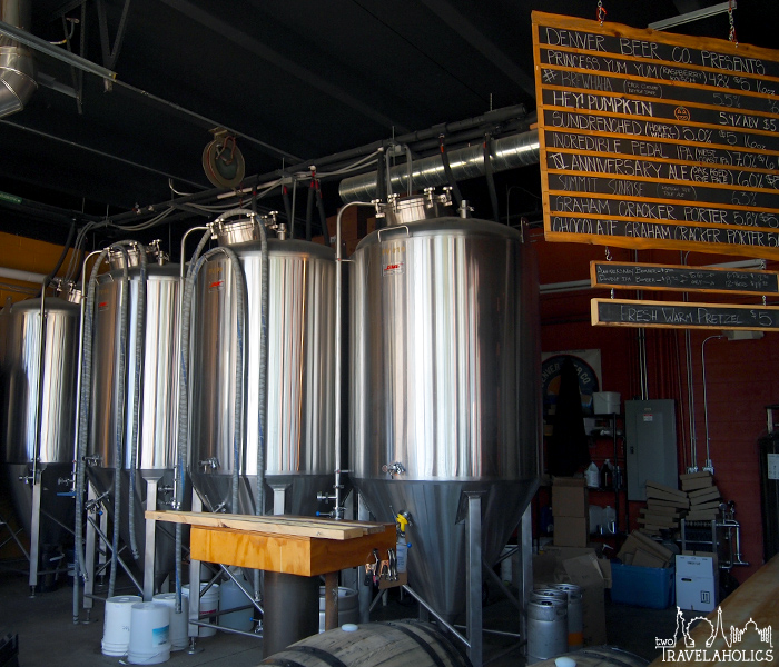 Inside the Denver Beer Company.