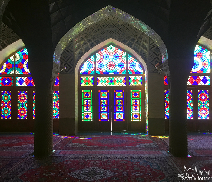 Nasir Ol-Molk Mosque stained glass, photo by Thomas Shubbuck